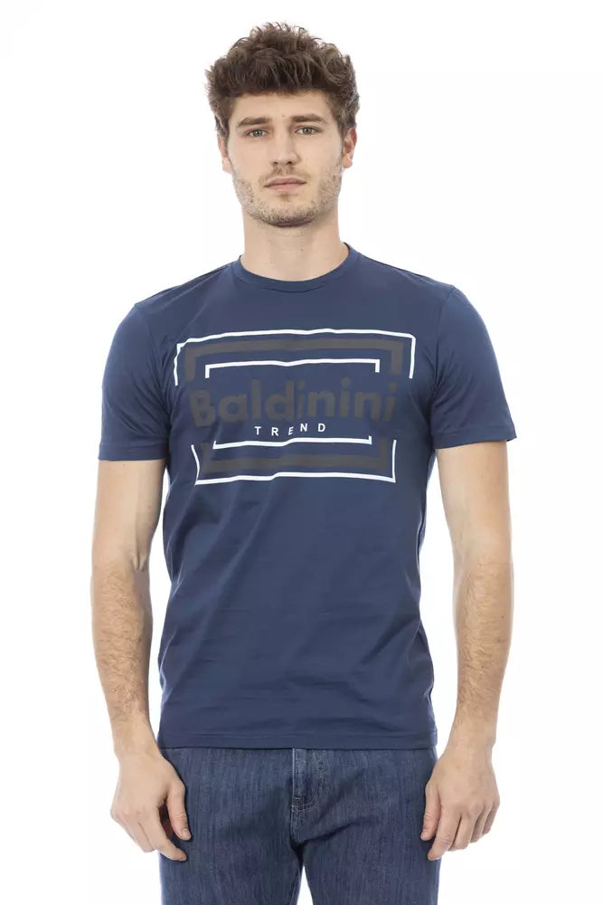 "Blue Cotton Men T-Shirt"