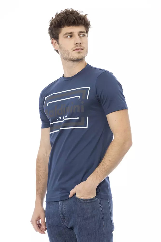"Blue Cotton Men T-Shirt"
