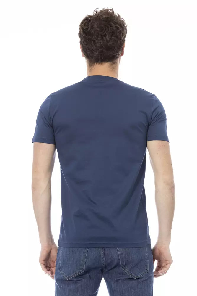 "Blue Cotton Men T-Shirt"