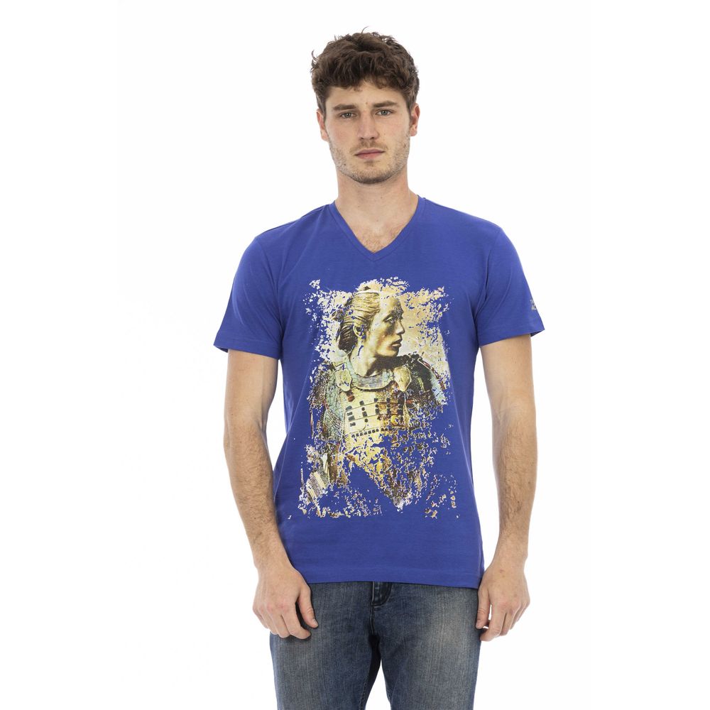 "Blue Cotton Men T-Shirt"