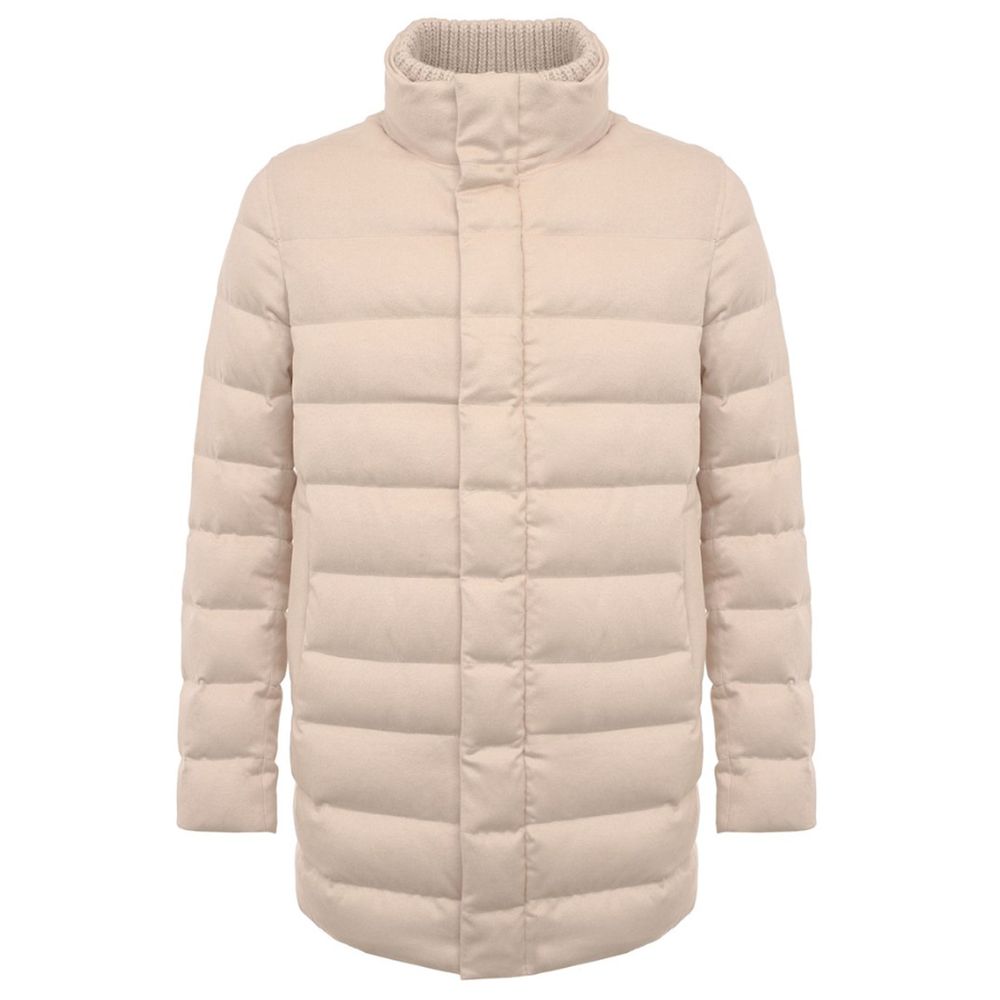 Beige Cashmere Men Jacket