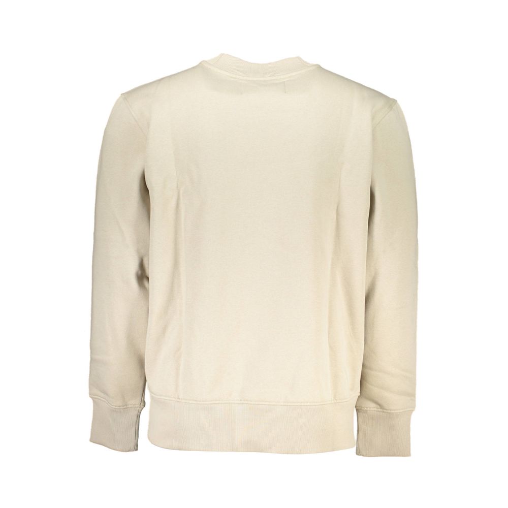 Beige Cotton Men Sweater