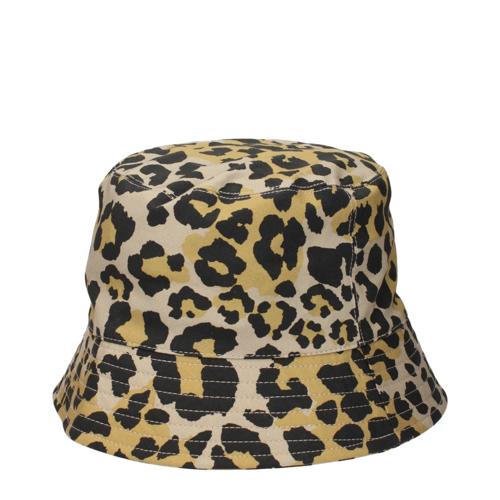Beige Cotton Bucket Hats