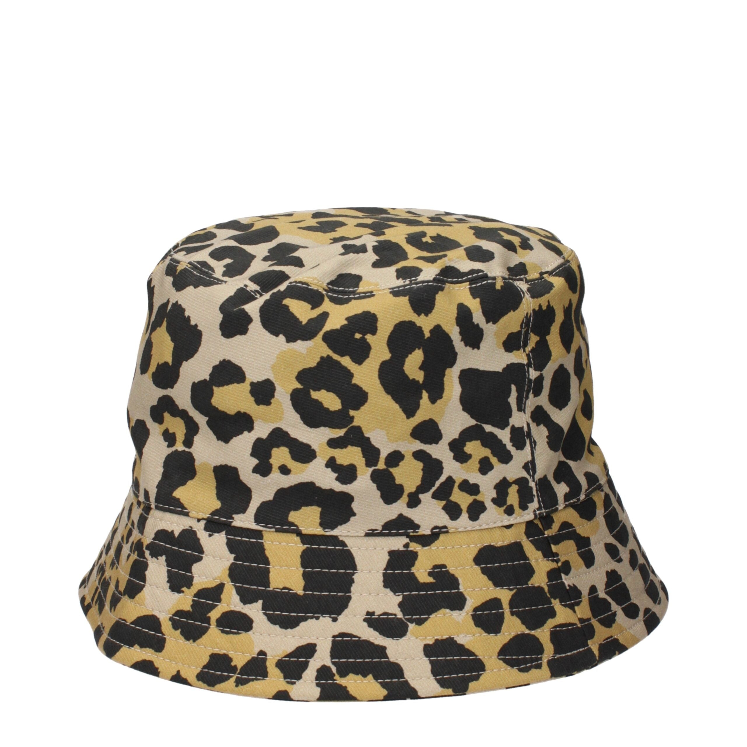 Beige Cotton Bucket Hats