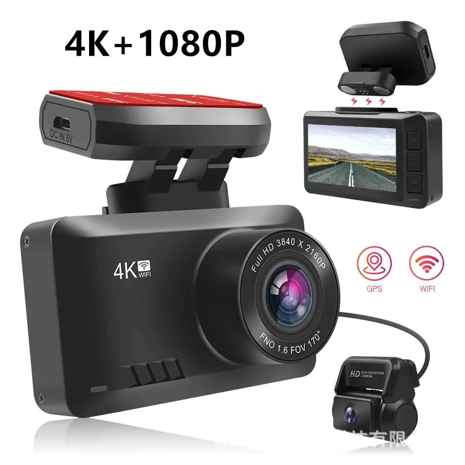 Explosive T8 Dual 4K Dash Cam with Recording